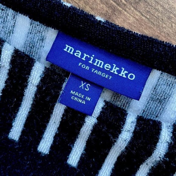 Marimekko for Target Womens Terry Swim Cover Up XS Black White StripeTunic Top - Picture 7 of 7